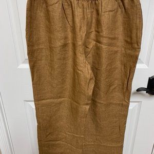 Camel linen pants